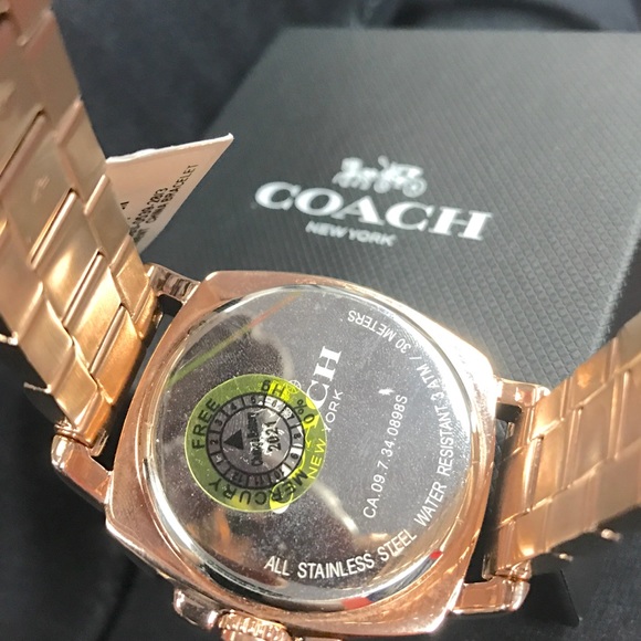 Coach boyfriend Swarovski rose gold tone watch - Picture 6 of 7